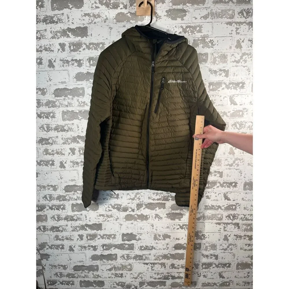 Eddie Bauer | mens Olive green down filled quilted coat